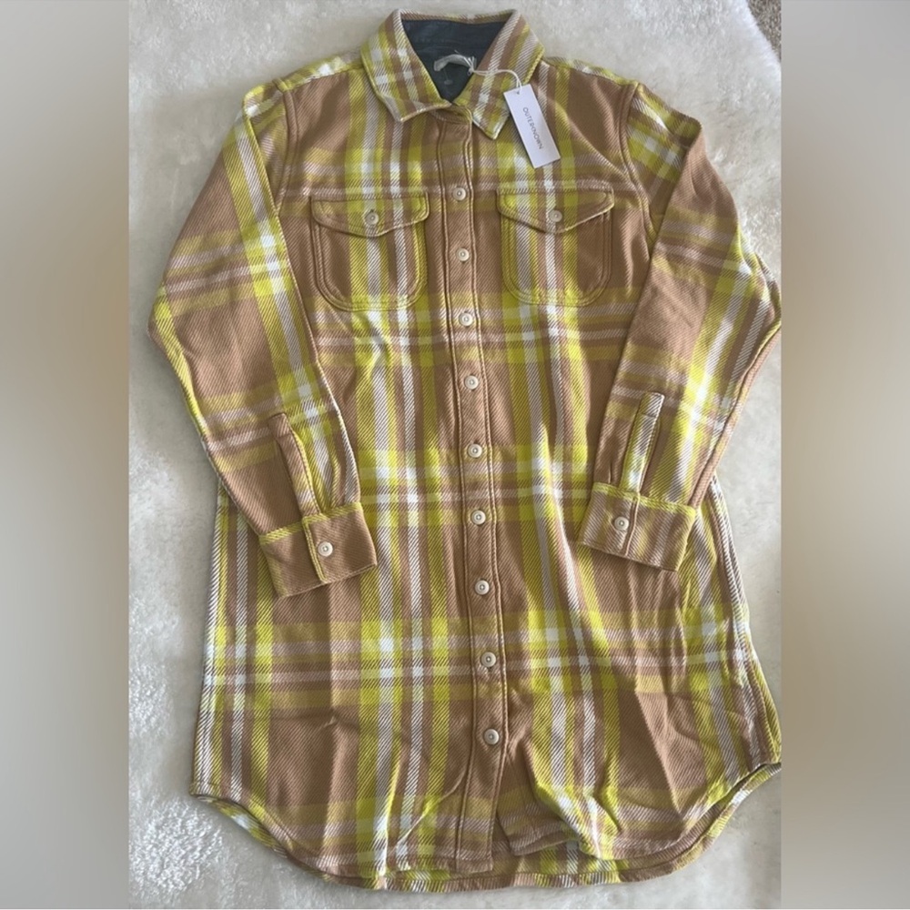 Outerknown Blanket Cotton Flannel Shirt Dress (2)